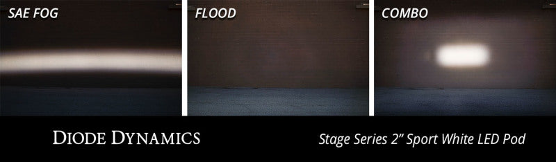 Diode Dynamics Stage Series 2 In LED Pod Sport - White Fog Flush ABL (Pair)
