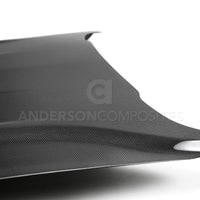 Thumbnail for Anderson Composites 18-20 Ford Mustang Double Sided Type-OE Carbon Fiber Hood