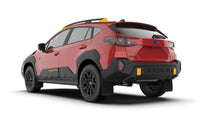 Thumbnail for Rally Armor - 2024 Subaru Crosstrek (Wilderness Only) Black UR Mud Flap W/White Logo No Drilling Req