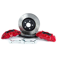 Thumbnail for Alcon 2018+ Jeep JL 350x32mm Rotors 6-Piston Red Calipers Front Brake Upgrade Kit