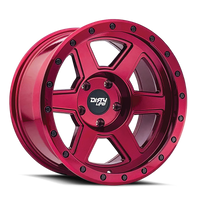 Thumbnail for Dirty Life 9315 Compound 17x9 / 6x139.7 BP / -12mm Offset / 106mm Hub Crimson Candy Red Wheel