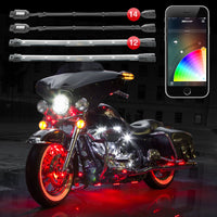 Thumbnail for XK Glow Strip Million Color XKCHROME ATV/Motorcycle LED Accent Light Kit (14xPod + 12x10In)