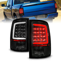 Thumbnail for ANZO 09-18 Dodge Ram 1500 Full LED Tailights w/ Sequential Black Housing/Clear Lens