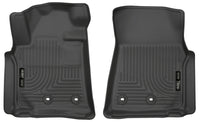 Thumbnail for Husky Liners 13-16 Lexus LX570 / 13-16 Toyota Land Cruiser Weatherbeater Black Front Floor Liners