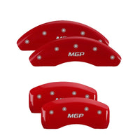Thumbnail for MGP 4 Caliper Covers Engraved Front & Rear JEEP Red finish silver ch