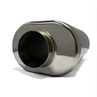 Thumbnail for Stainless Bros 3.5in x 12.0in OAL SS304 Oval Muffler - Polished