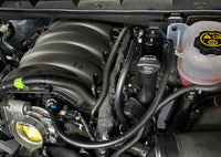 Thumbnail for J&L 19-24 Chevrolet Silverado/GMC Sierra 1500 5.3L V8 Driver Side Oil Separator 3.0 - Black Anod
