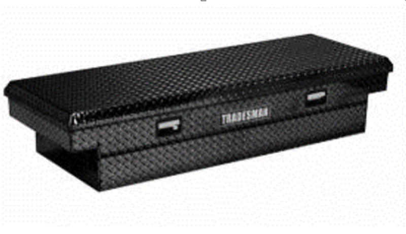Tradesman Aluminum Economy Cross Bed Truck Tool Box (60in./Front Opening) - Black