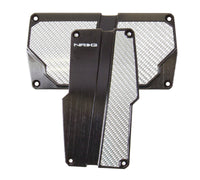 Thumbnail for NRG Brushed Aluminum Sport Pedal A/T - Black w/Silver Carbon