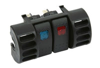 Thumbnail for Daystar 1984-2001 Jeep Cherokee XJ 2WD/4WD - Air Vent Switch Panel (Includes Blue & Red Switches)