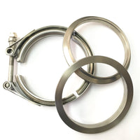 Thumbnail for Ticon Industries 3.5in Titanium V-Band Clamp Assembly (2 Flanges/1 Clamp)