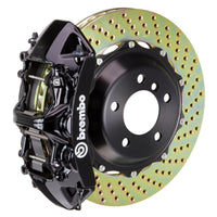 Thumbnail for Brembo 89-93 348/94-99 F355 Front GT BBK 6 Piston Cast 355x32 2pc Rotor Drilled-Black