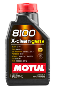 Thumbnail for Motul 1L Synthetic Engine Oil 8100 X-CLEAN Gen 2 5W40