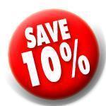 SAVE 10% NOW!