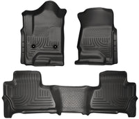 Thumbnail for Husky Liners 2015 Chevy/GMC Suburban/Yukon XL WeatherBeater Combo Black Front&2nd Seat Floor Liners