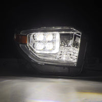 Thumbnail for AlphaRex 14-21 Toyota Tundra NOVA LED Proj HL Chrome w/Actv Light & Seq. Sig + Switchback DRL