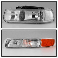 Thumbnail for xTune Chevy Silverado 1500 99-02 OEM Style Headlights w/ Bumper Lights - Chrome HD-JH-CSIL99-OE-SET