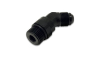 Thumbnail for Vibrant -10AN Male to Male -10AN Straight Cut 45 Degree Adapter Fitting - Anodized Black