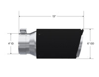 Thumbnail for MBRP Universal Carbon Fiber Tip 6in OD/4in Inlet/12in L - Angle Cut Tip
