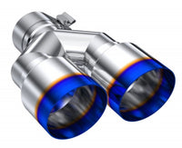 Thumbnail for MBRP Burnt End Tip 2.5 ID, Dual 3.5 OD Out, 9.5 length, Single wall 304 Stainless Steel