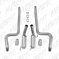 Thumbnail for MBRP 05-09 Ford Mustang GT 4.6L Dual Split Rear Race Version AL/ 3in Cat Back Exhaust System