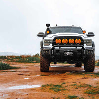 Thumbnail for KC HiLiTES SlimLite 8in. LED Light Shield (Shield Only) - Amber