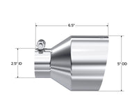 Thumbnail for MBRP Universal T304 Stainless Steel Tip 2.5in ID / 5in OD Out / 6.5in Length Angle Cut Single Wall