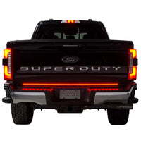 Thumbnail for Putco 2024 Ford SuperDuty F-250 60In Direct Fit Red Blade Kit Tailgate Bars w/ LED Taillamps