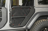 Thumbnail for Rugged Ridge Fortis Tube Door Covers Rear Pair Black 18-20 Jeep Wrangler JLU