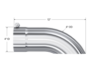 Thumbnail for MBRP Universal Tip 4 O.D. Turn Down 4 inlet 12 length