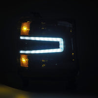 Thumbnail for AlphaRex 16-18 Chevy 1500HD LUXX LED Proj Headlights Alpha-BK w/Seq Atv Lgt / SeqSig (Req PN 810023)