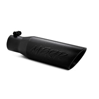Thumbnail for MBRP Universal Tip 3.5 O.D. Dual Wall Angled 2.5 inlet 12 length - Black Finish