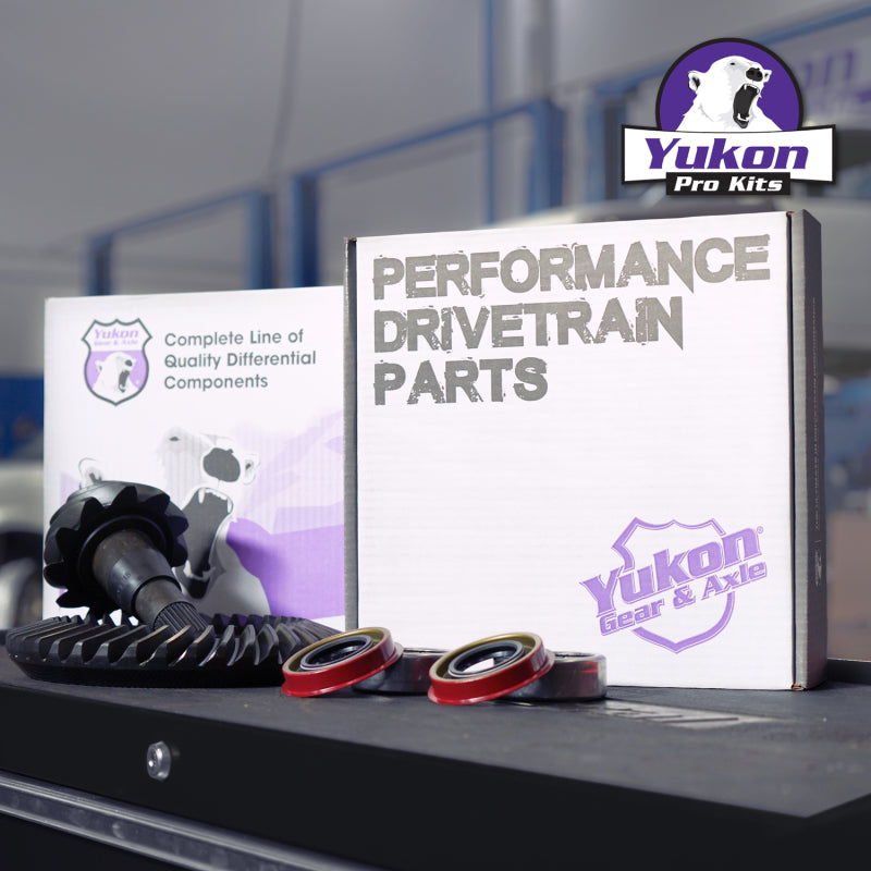 Yukon 9.75in Ford 4.11 Rear Ring & Pinion Install Kit Axle Bearings and Seal