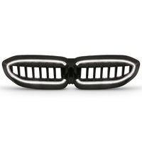 Thumbnail for Anzo 19-22 BMW 3 Series Black Housing Full LED Front Grille w/ Initiation & Running Light