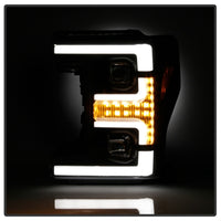 Thumbnail for Spyder Ford F-250/F-350/F450 Super Duty 17-18 Projector Headlights Black PRO-YD-FS17-SBSEQ-BK