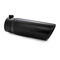 Thumbnail for MBRP Universal Tip 4 O.D. Angled Rolled End 3.5 inlet 10 length- Black Finish