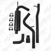 Thumbnail for MBRP 12 Jeep Wrangler/ Rubicon 3.6L Cat Back Single Rear Exit Black Exhaust