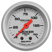 Thumbnail for Autometer Ultra-Lite 2-1/16in 150 PSI Mechanical Air Locker Gauge