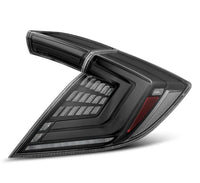 Thumbnail for AlphaRex 16-21 Honda Civic Hatchback/ Type-R FK8 Nova-Series LED Tail Lights (Pair) - Alpha Black