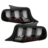 Thumbnail for Spyder 10-12 Ford Mustang - Light Bar Seq. Turn Signal LED Tail Lights - Black - ALT-YD-FM10-LED-BK