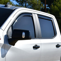 Thumbnail for Westin 19-21 Chevy Silverado Crew Cab Pickup In-Channel Wind Deflector 4pc - Smoke
