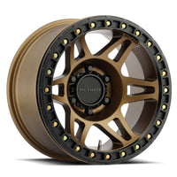 Thumbnail for Method MR106 Beadlock 17x9 -44mm Offset 8x6.5 130.81mm CB Method Bronze w/BH-H36125 Wheel