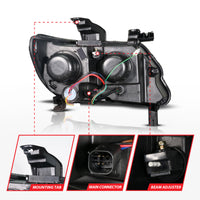 Thumbnail for ANZO 15-22 Chevy Colorado Blk Housing Full LED DRL Projector Headlight w/ Sequential Light Bar