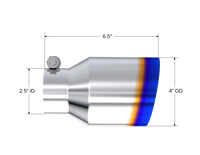 Thumbnail for MBRP Burnt End Tip 2.5 ID 4 ID Out 6.5 length Single Wall Angle Cut 304 Stainless Steel