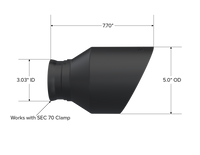 Thumbnail for MBRP 15-23 Dodge Charger 5.7L/6.2L/6.4L T304 3in ID / 5in OD Out / 8in Length Angle Cut Black Tip