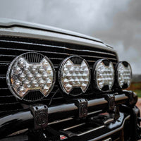 Thumbnail for KC HiLiTES SlimLite 8in. LED Light Shield SAE Driving (Shield Only) - Clear