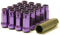 Thumbnail for Wheel Mate Muteki SR48 Open End Lug Nuts - Purple 12x1.50 48mm