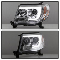 Thumbnail for Spyder Toyota Tacoma 05-11 Projector Headlights - Light Bar DRL - Chrome PRO-YD-TT05V2-LB-C