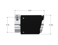 Thumbnail for MBRP Universal Carbon Fiber Tip 3in ID / 4in OD Out / 6.13in Length Angle Cut Dual Wall