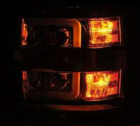 Thumbnail for AlphaRex 15-19 Chevy Silverado 2500/3500 LUXX-Series Proj. Headlights Blk w/Actv SeqSig & SBDRL